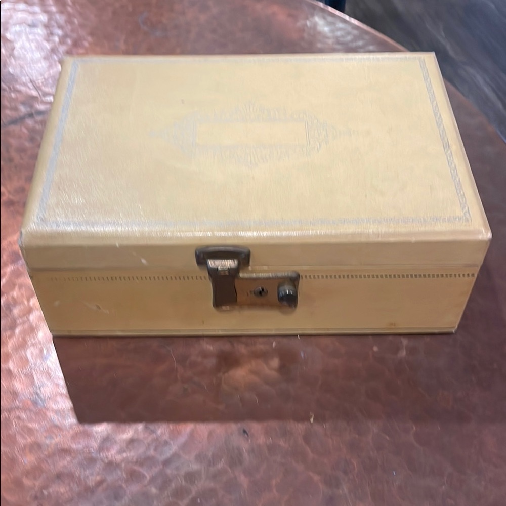 Vintage Tan Wooden Box